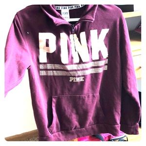 Pink zip up sweater
